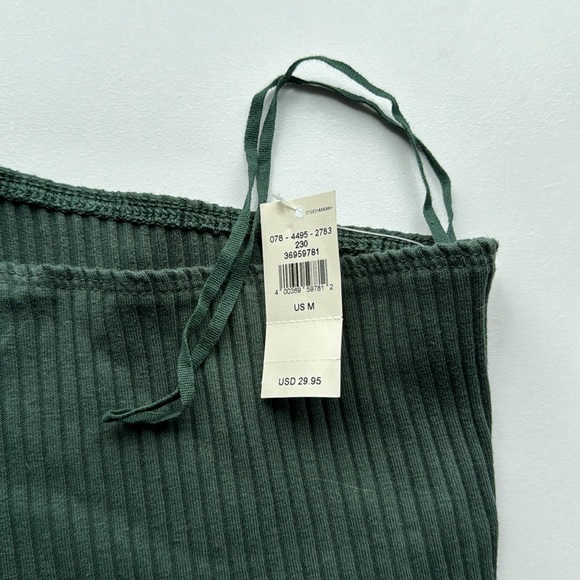 Forest green crop top, one shoulder Aerie, M, - Picture 2 of 3